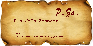 Puskás Zsanett névjegykártya