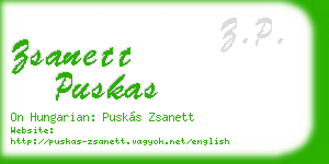zsanett puskas business card