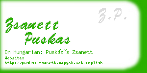 zsanett puskas business card